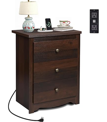 Amazon.com: Acme Furniture 26218 Brancaster Nightstand with USB