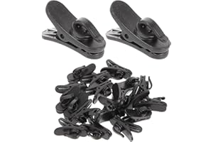 Homoyoyo Mic Lapel Clips 20Pcs Plastic Sturdy Microphone Accessories for Wire Management during Interviews