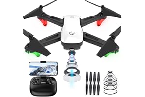 Drone with Camera for Adults, SANROCK 1080P HD FPV WiFi Drones for Kids Beginners, RC Quadcopter Helicopter, Voice Start, Waypoint Fly, Gesture Selfie, Return to Home, Toys Gifts for Boys Girls