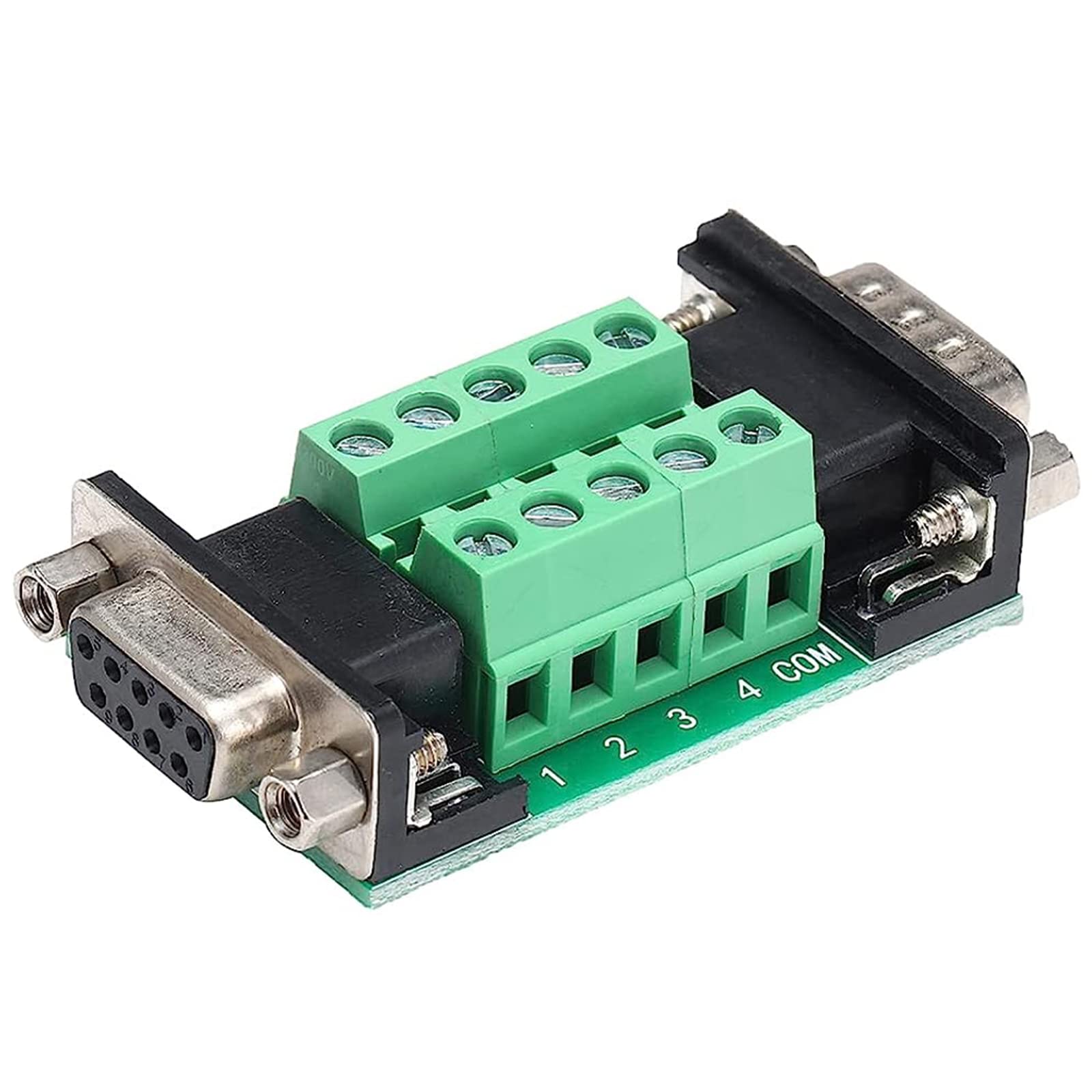 PENGLIN DB9 Male to Female Breakout Board Connector, RS232 D-SUB Serial to 9 Pins Port Serial Adapter — image 1
