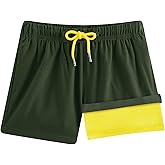 BRISIRA Boys Swim Trunks with Compression Liner Youth Bathing Suit Quick Dry Anti-Chafe Swimsuit Swim Shorts Kid Toddler Teen