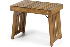Christopher Knight Home Hilton Outdoor Acacia Wood Folding Side Table, Teak Finish