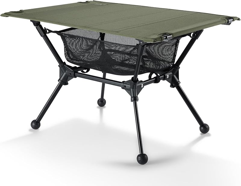 OneTigris Dipper Camping Table Lightweight Folding Table with Mesh Storage 66lb