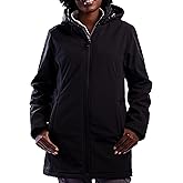 SCOTTeVEST Penny Winter Rain Coat for Women - 19 Hidden Pockets - Soft Shell Water Repellent Jacket for Travel & More