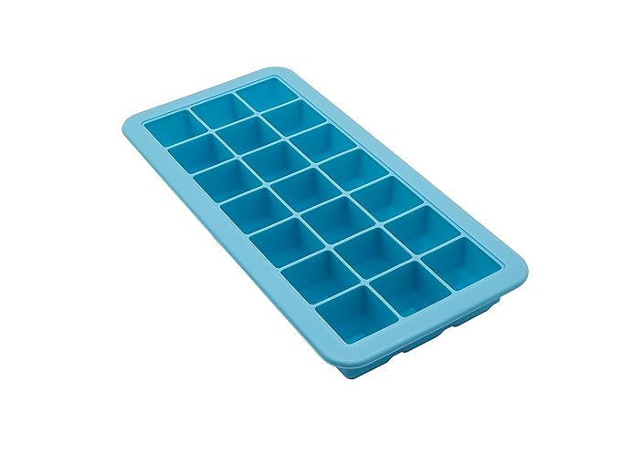Silikon Eiswürfelform - mit Silikon-Deckel - Perfekter Eiswürfelbereiter zum Einfrieren von Wasser, Lebensmitteln oder Babyna