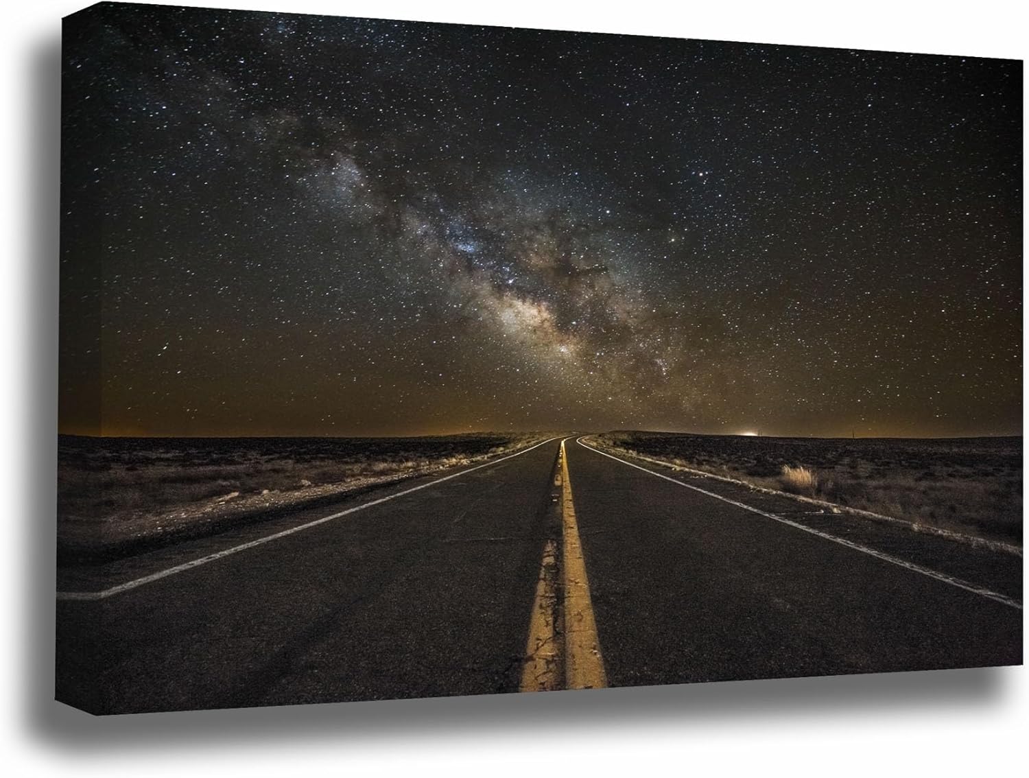 Photographs - Celestial Canvas Wall Art (Ready to Hang) Gallery Wrap of Milky Way Above Highway in Arizona Night Sky Photography Desert Southwest Decor (1.5, 11