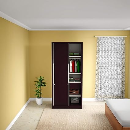 Godrej Interio Wardrobe Matte Finish Textured Shell Wine Red