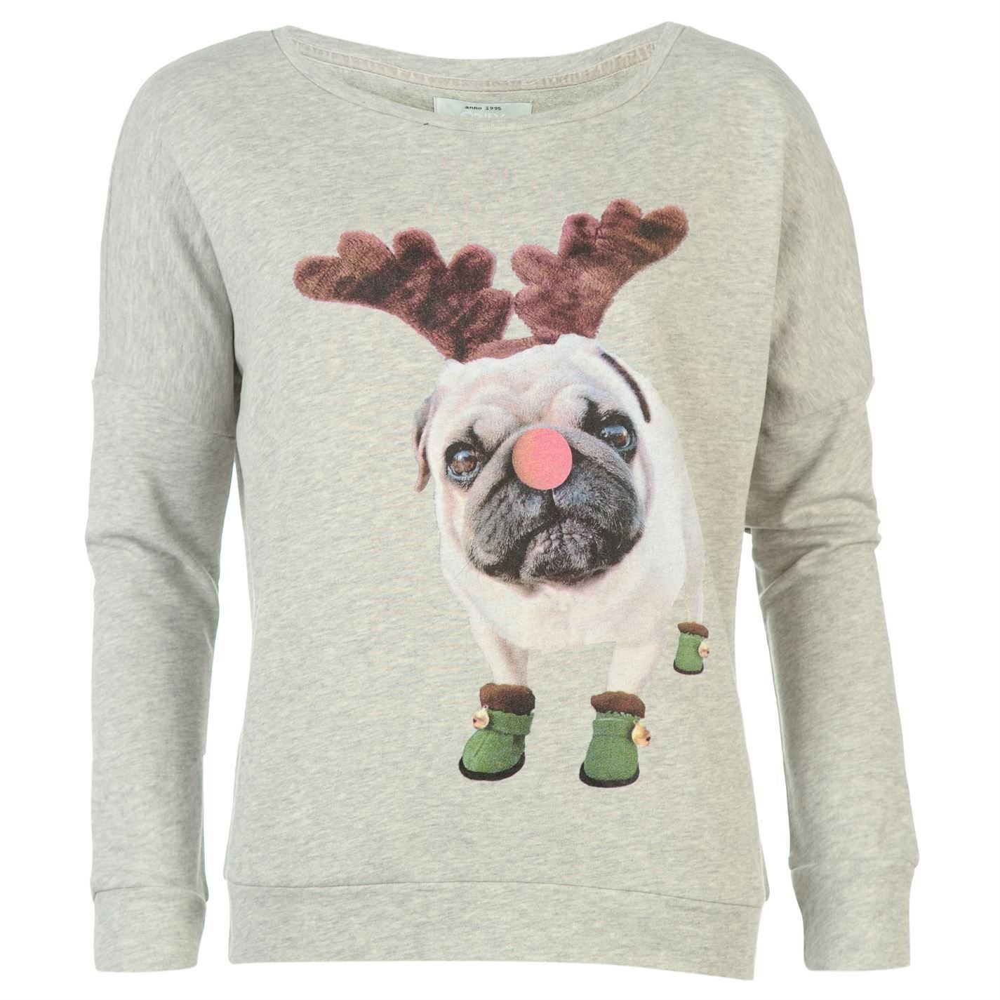 Pug ONLY Ladies Dog Christmas Jumper Sizes M (12) L (14) Amazon.co.uk