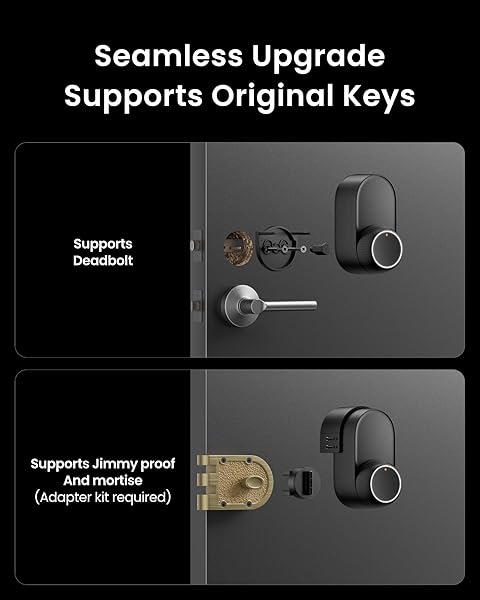 SMART LOCK ULTRA WITH KEYPAD,FINGERPRINT DOOR LOCK, APP REMOTE CONTROL, BUILT-IN WIFI KEYPAD DEADBOLT, AUTO UNLOCK, WATERPROOF&EASY INSTALL,SUPPORTS ALEXA AND GOOGLE (LOCK ULTRA TOUCH COMBO)