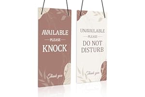 Putuo Decor Please Do Not Disturb Sign, Available Please Knock in PVC Door Sign, Double Sided Hanger Plaque, 10x5 Inches Office Door Signs for Therapists Office Clinic Treatment Plaque