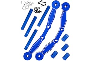 RCMYou Aluminum Front & Rear Body Mounts Upgrades Part for 1/10 Senton 3S Blx/Senton Mega 550,Alloy Front & Rear Body Mounts Hops Up,Navy Blue