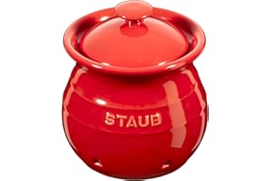 Zwilling J.A. Henckels 40511-580 Staub Ceramic Garlic Keeper with Lid, Red