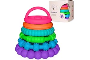 SPERRIC Silicone Stacking Rings Baby Toy | Soft Silicone Baby Stacking Teething Toys | Interactive and Fun Stacking Rings | Teeth Soothing Developmental Stacking Ring Toys for Babies Boy, Girl, Multicolor