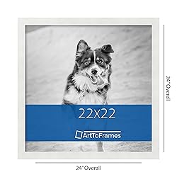 ArtToFrames 22x22 Inch White Picture Frame, This
