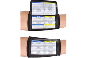 Sports Unlimited Adult Triple Wrist Coach, Football Wristbands for Plays, Baseball Wristbands, QB Arm Bands