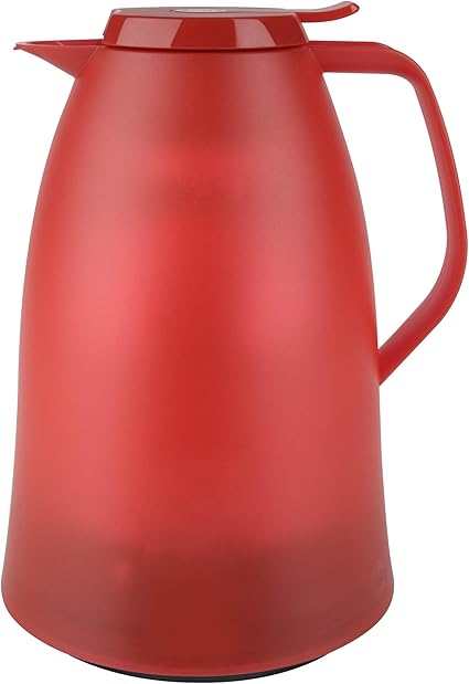 Emsa Mambo Quick Tip Vacuum Jug 1 5 Litres Red Stainless Steel Amazon Co Uk Kitchen Home