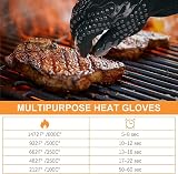 Primajor BBQ Gloves 1472℉ Heat Resistant Oven Mitts with Fingers view 2