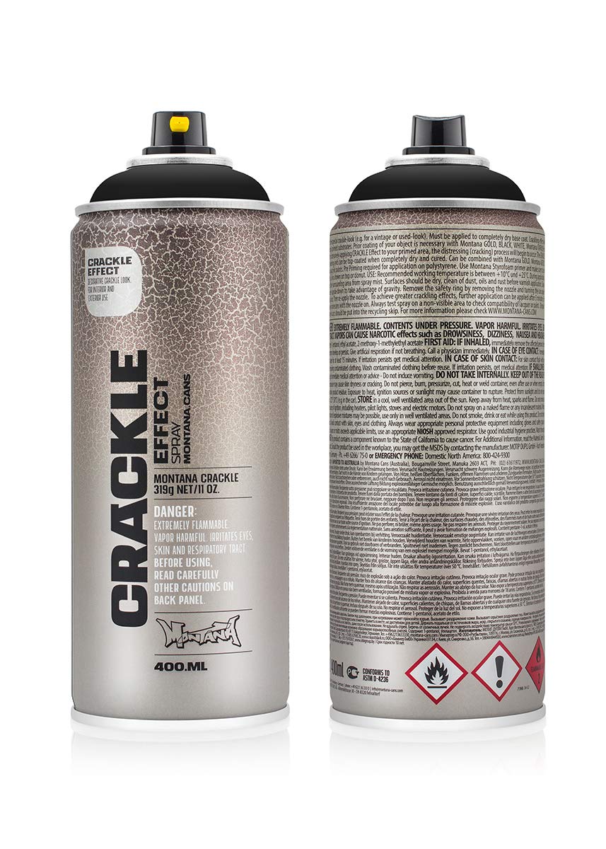 418495 Montana Crackle EFFECT Traffic Black - 400ml (EC9017)