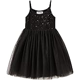 Mud Kingdom Little Girls Tulle Dress Tutu Strap Sparkly Princess Summer Sleeveless Casual Mesh Sundress A-line
