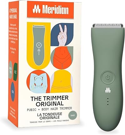 Meridian The Trimmer Original Body Hair Trimmer Men Waterproof Rechargeable Sage
