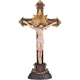 ICE ARMOR Jesus Nailed On The Cross 12" H Crucifix Holy Statue Religious Decoration Figurine