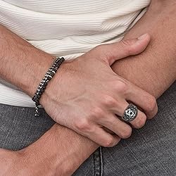 Pentagram Pentacle Signet Ring for Men - Demon