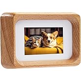 Kattepote 54×86mm Small Photo Frames for Instax Mini Instant Camera Film, with Mat Dispaly Area 50x30mm, Tabletop Wooden Picture Frame, Made of Beech Wood