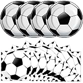 Gilyaoic Soccer Party Supplies, 40 Piece Plates and Napkins Set, Disposable Tableware for 20 Guests 40 Piece Plates and Napkins(Soccer)