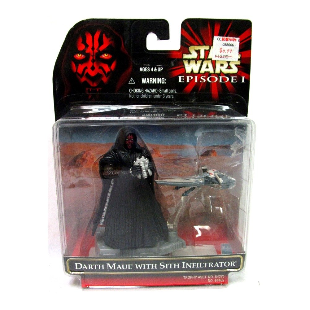 Star Wars Episode 1 Darth Maul with Sith Infiltrator Tropy Series Figure