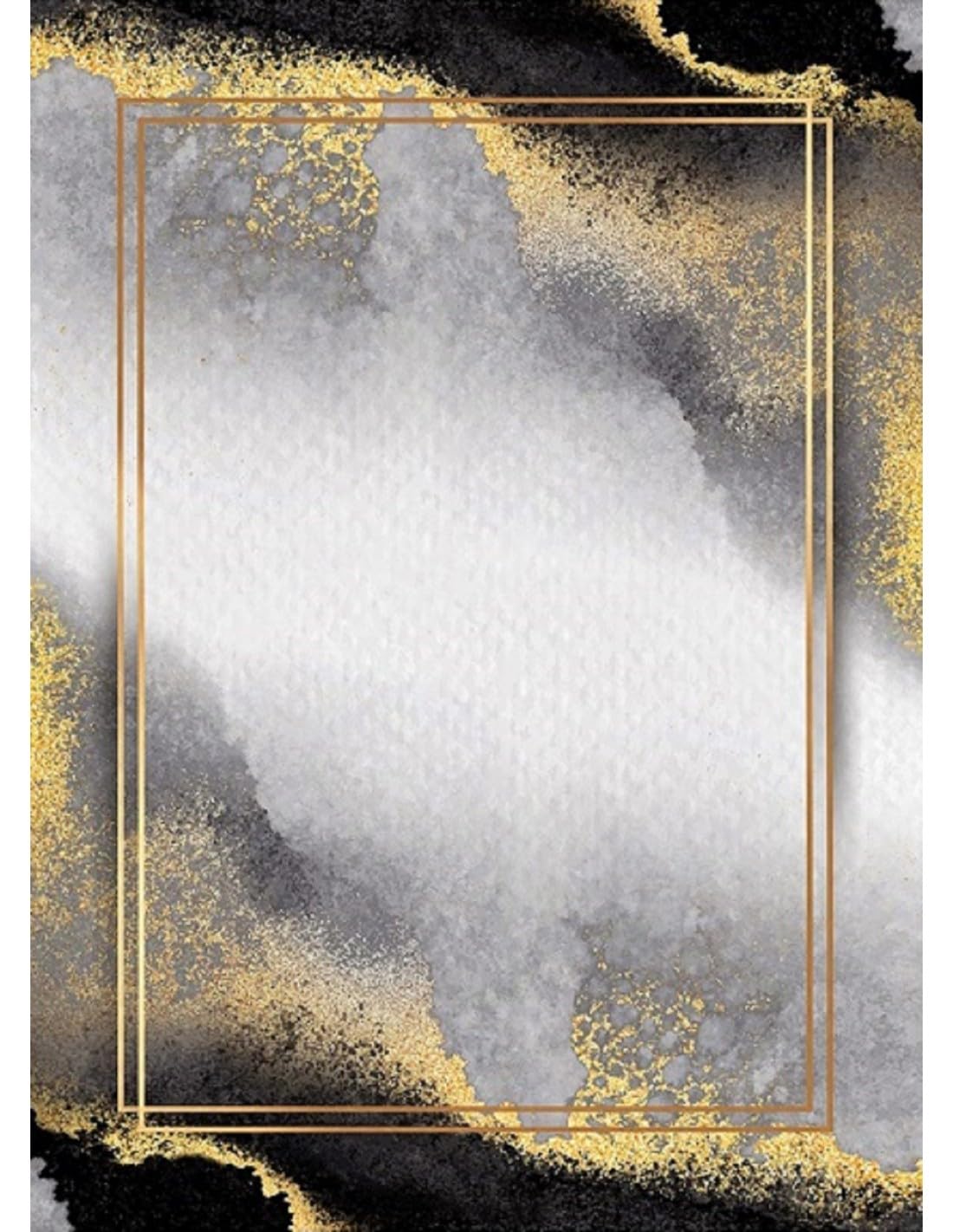 MANI TEXTILE TPS_GOLD_WHITE_50 Rug, Polyester, Black, 50 x 80 cm