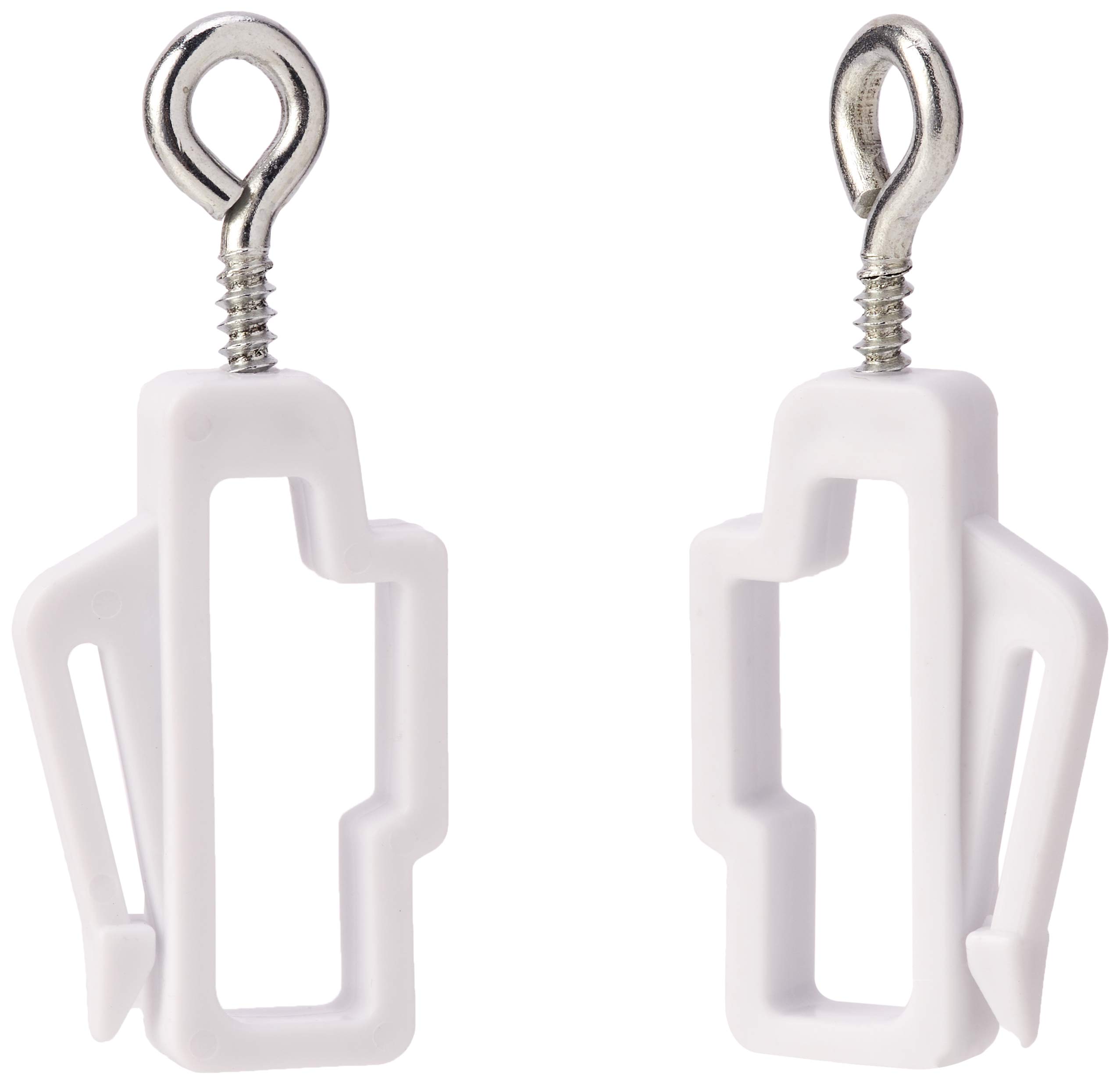 Merriway BH03997 (2 Pcs) Curtain Track Rail Stop Ends to Fit White Line White - Pack of 2 Pieces