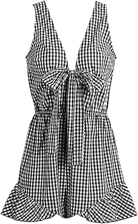 women's gingham playsuit