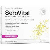 Serovital Rapid Dissolve Powder - Anti-Aging Supplement for Women, Skin Benefits, Energy and Better Sleep | 30 Day Supply - Fruit Punch