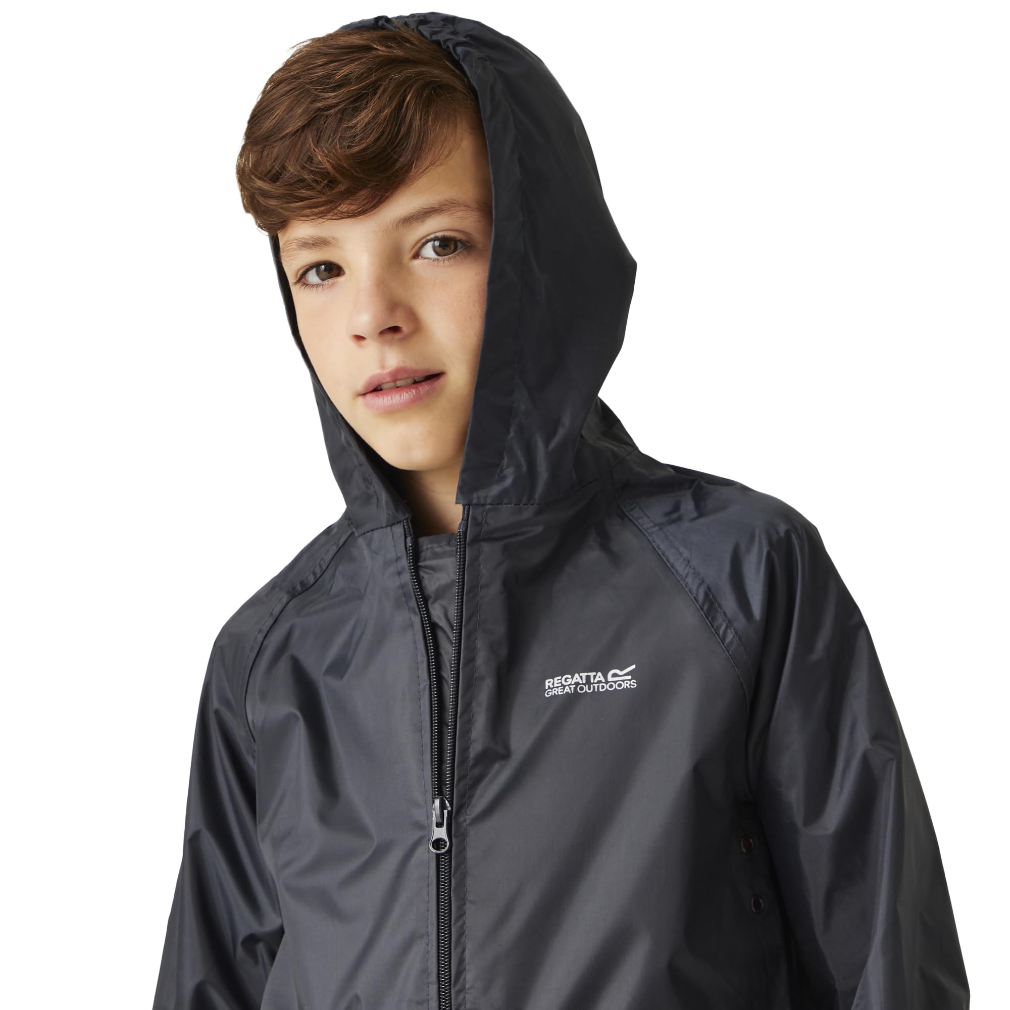 Regatta Kids' Stormbreak Waterproof Jacket Wind Resistant Hooded Outdoor Coat
