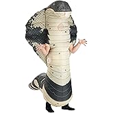 Inflatable Snake Costume for Adults - Hooded King Cobra Inflatable Costume with Fan, Battery Pack & Instructions