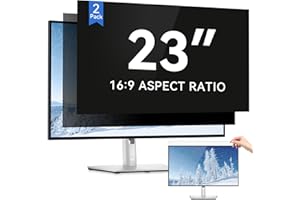 IPROKKO [2 Pack 23 Inch Computer Privacy Screen Filter, Removable Anti Glare Blue Light Scratch Protector Film for 23inch Com