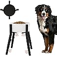 Piskyet Raised Dog Bowl Stand for Large Dogs Adjustable Elevated Dog Bowl Fits 6-10" Bowls, Height Adjustable to 7.5-15" Tall,Single Dog Bowl Food and Water Stand Feeder(Bowl not Included)