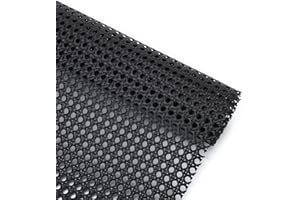 FEELOVE 20" x 108" Plastic Cane Webbing for Basket Making, Black Synthetic Rattan Roll for Crafting, Basketry Supplies, DIY Projects