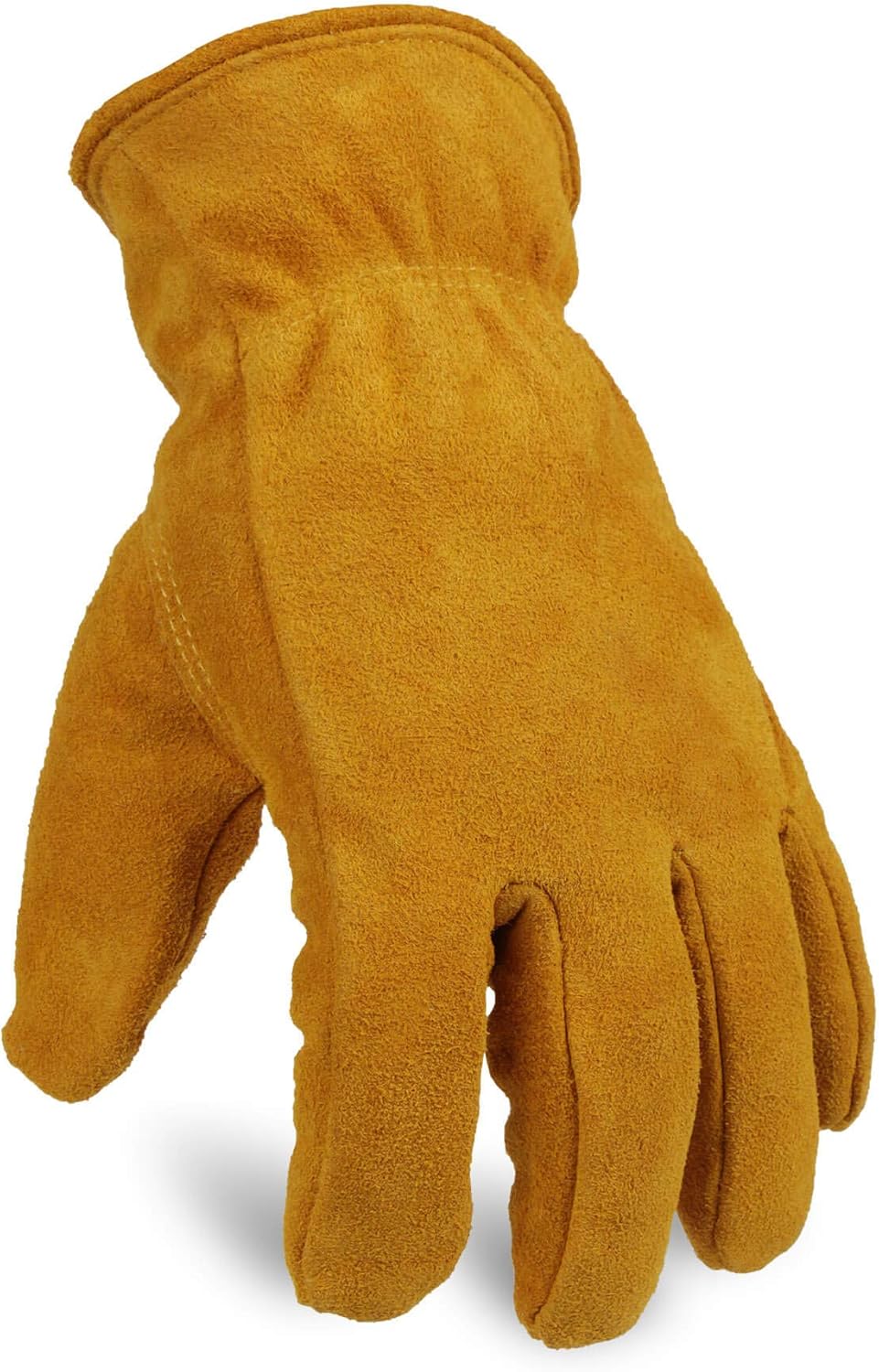 OZERO Work Gloves Winter Insulated Snow Cold Proof Leather Glove Thick Thermal Imitation Lambswool - Extra Grip Flexible Warm for Working in Cold Weather for Men and Women (Gold,X-Large): Home Improvement
