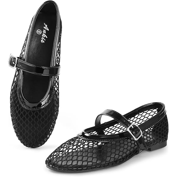 Jelly Mesh Ballet Flats For Women Clear Jelly Sandals Hollow Mary