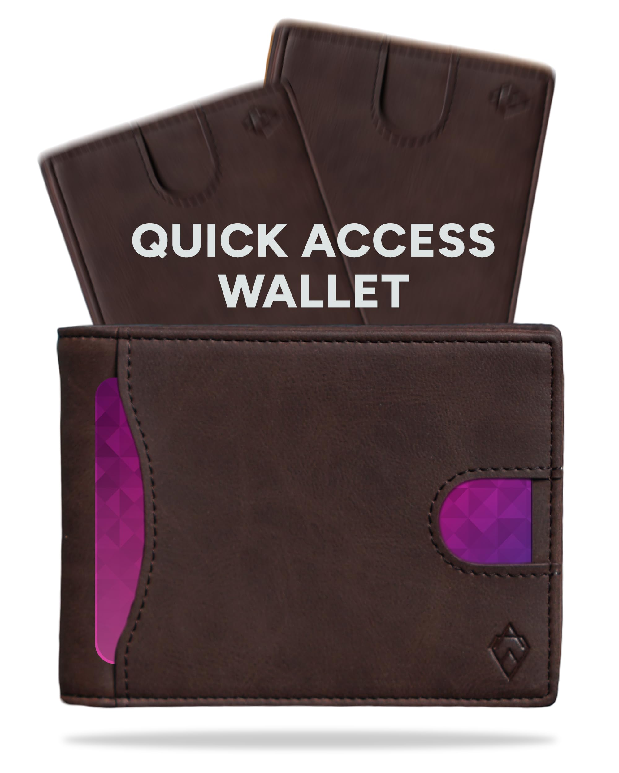 AKIELO RFID Blocking Bifold Card Wallet with Pull Tab and Gift Box – Stylish Mens Wallet – Credit Card Holder Wallets for Men (Delta - Dark Mocha Edition)