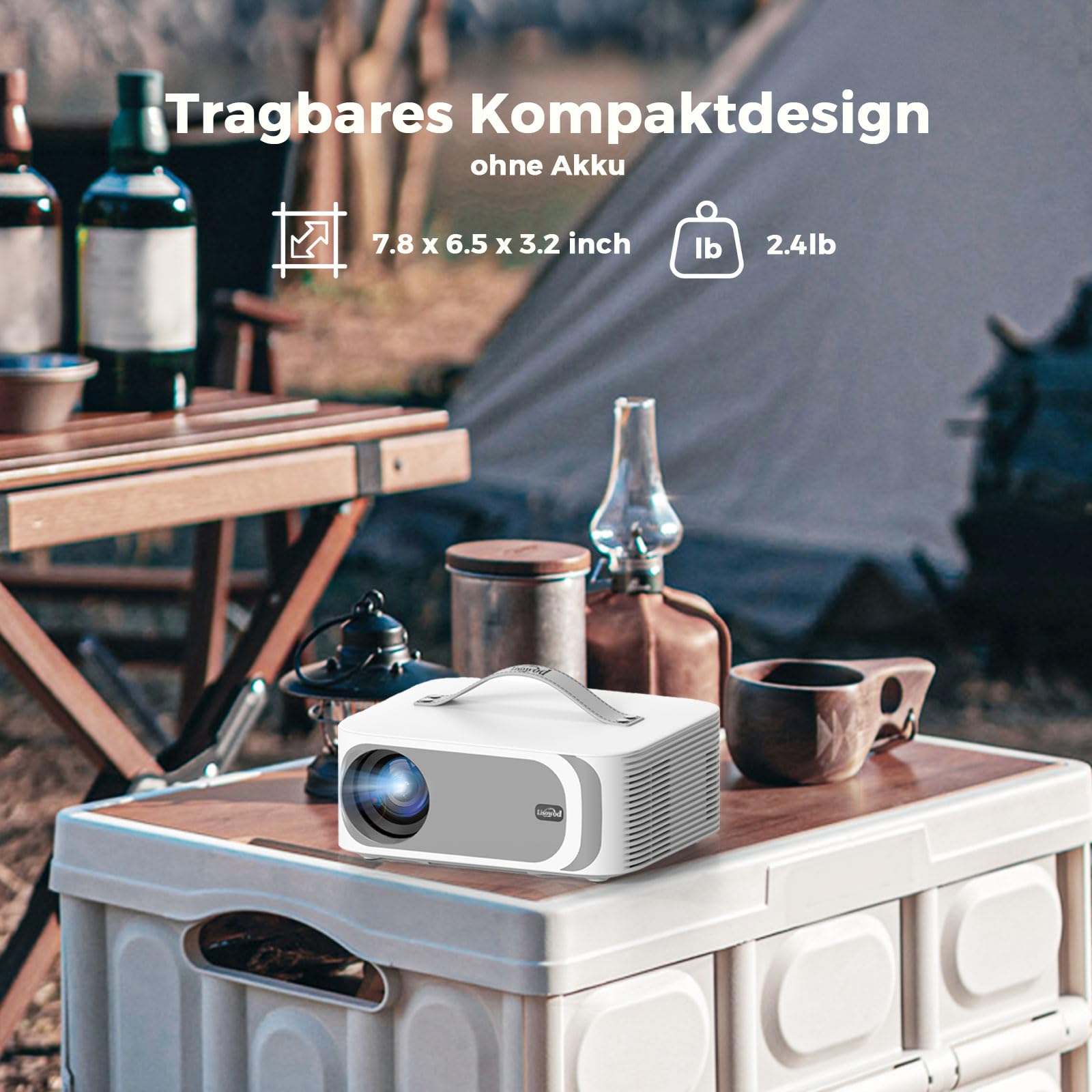 Beamer Passend für Netflix Dolby Audio|1600 Lisowod HDR10 Mini Beamer 4K Heimkino mit eARC CEC | Auto Fokus & Trapezkorrektur Smart Projektor | Bluetooth 5.4 WiFi6 | Für Familienkino und WM-Party 8