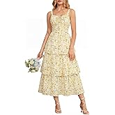 Scarlet Darkness Milkmaid Corset Dress for Women Summer Wedding Guest Dresses Cocktail Floral Sundress with Pockets