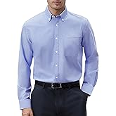 Lusead Mens Oxford Shirts Long Sleeve Button Down Shirt Regular Fit Business Casual Dress Shirts