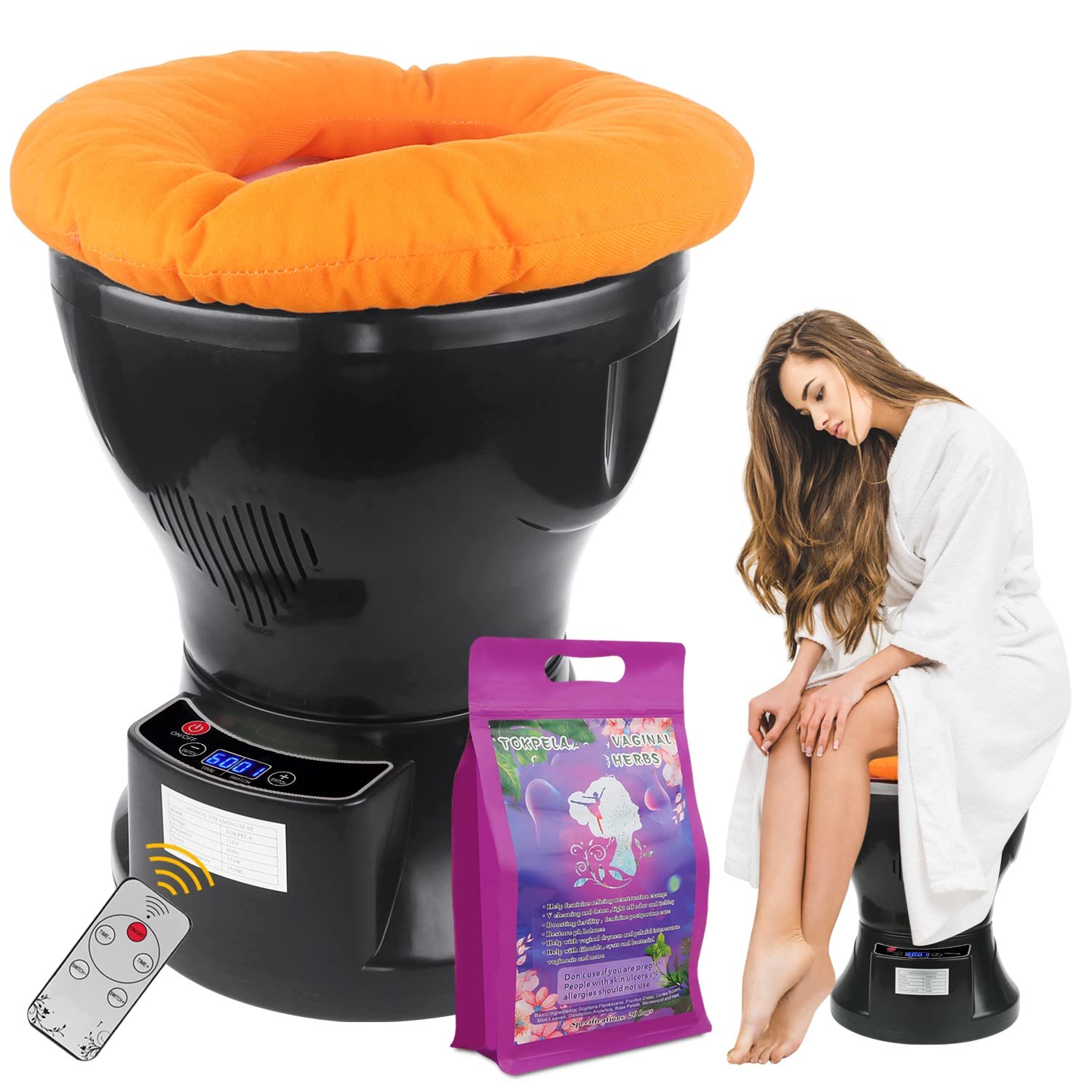 Photo 1 of TOKPELA Yoni Steam Pot, Yoni Steam Kit, Yoni steamer with Seat Cushion and 20 Bags Yoni Herbs, For Women Cleaning, Ph Balance, Postpartum Care and more