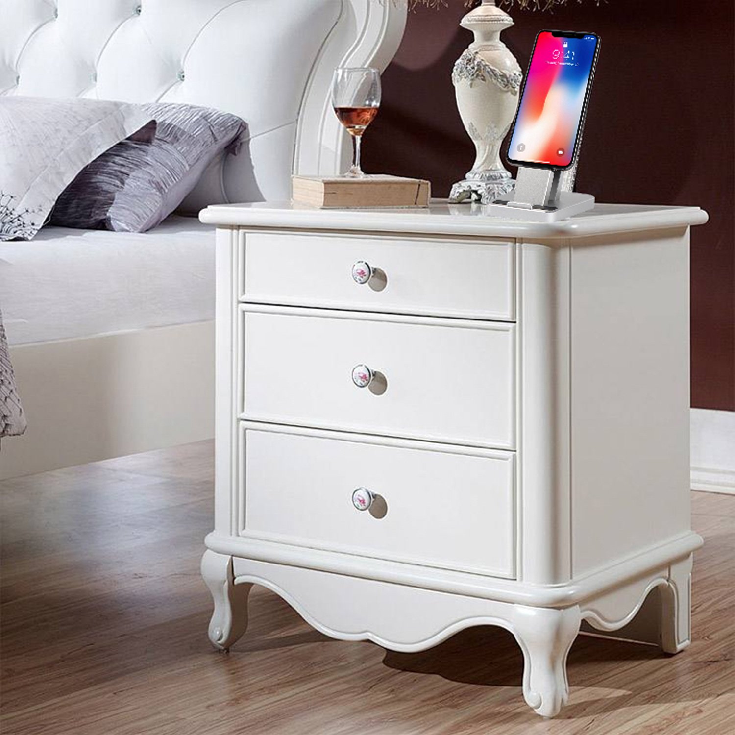 iPhone Dock,Aluminum iPhone Desk Charger Stand Dock Station Holder for iPhone 7/7Plus/6S/ 6/6 Plus/SE/5S and Samsung S7/S7 eage (Sliver)