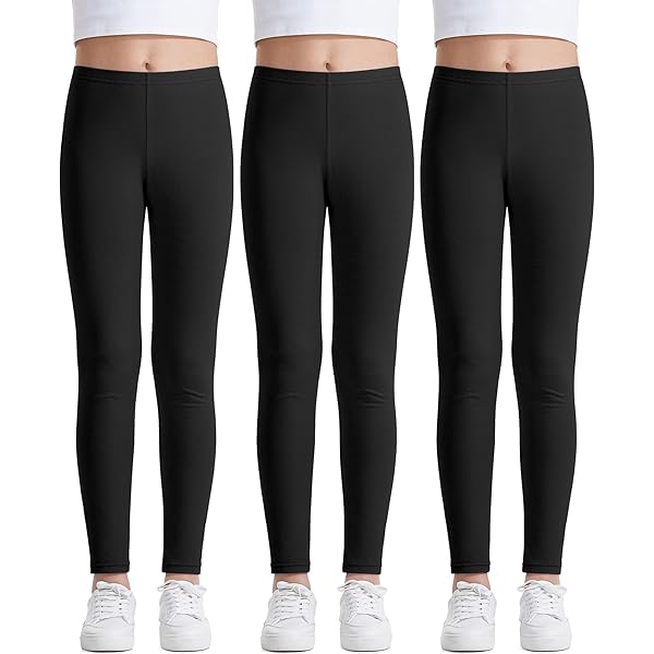 Lot De 3 Leggings Noirs Fille Avec Ourlet Dentelle - Xhilaration, Taille XS (6/6X)