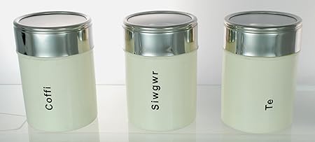 welsh tea coffee sugar canisters