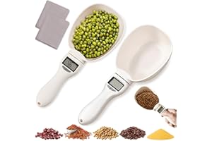 2pcs Digital Measuring Spoon Scale,Electronic Measuring Spoon 800g/0.1g High Precision with Screen,Adjustable Measuring Spoon