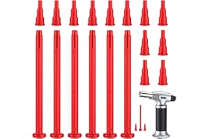 CGNRONEAU 18Pcs Butane Bottle Adapter - 6 Set Butane Lighter and Torch Refill Adapter, Butane Nozzle Gas Refill or Release Adapter for Short Nozzle's Butane Bottle, Butane Torch, Butane Lighter Red